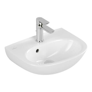 V&B Lavabo O.Novo 45x36cm, ovale, mit Hahnloch ohne Überlauf, blanc C-plus