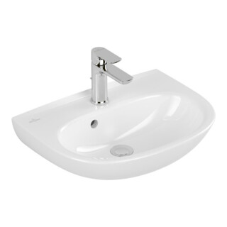 V&B Lavabo O.Novo 50x38 cm, ovale, mit Hahnloch m Überlauf, blanc C-plus