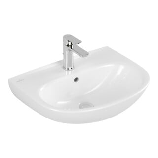 V&B Lavabo O.Novo 55x44 cm, ovale, sans robinet, avec trop-plein, blanc C-plus