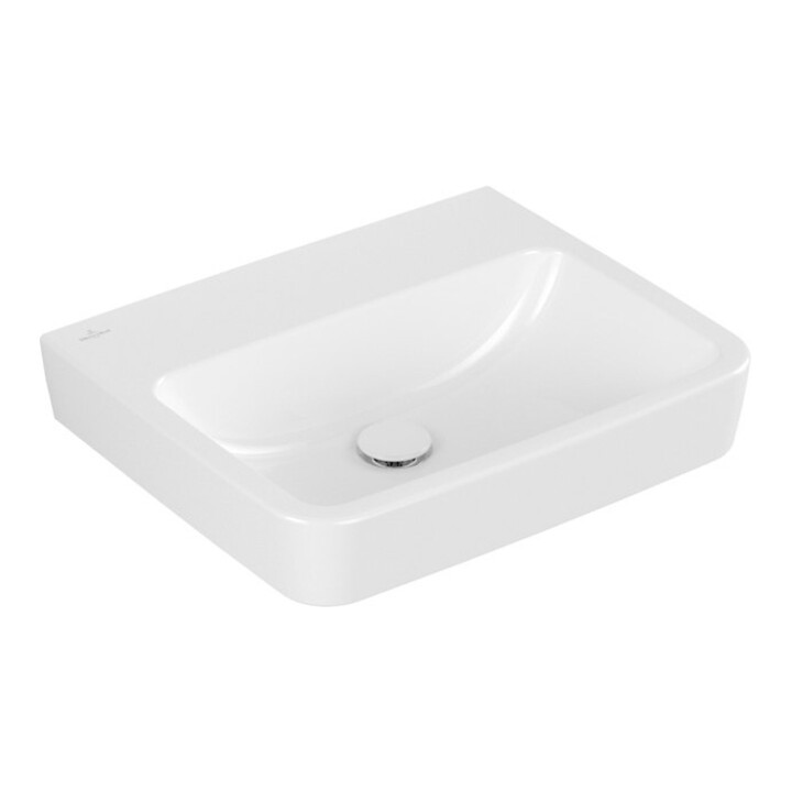 V&B Lavabo O.NOVO 55x46 cm, angle, sans trou robinet, sans trop-plein, blanc A-bac C+
