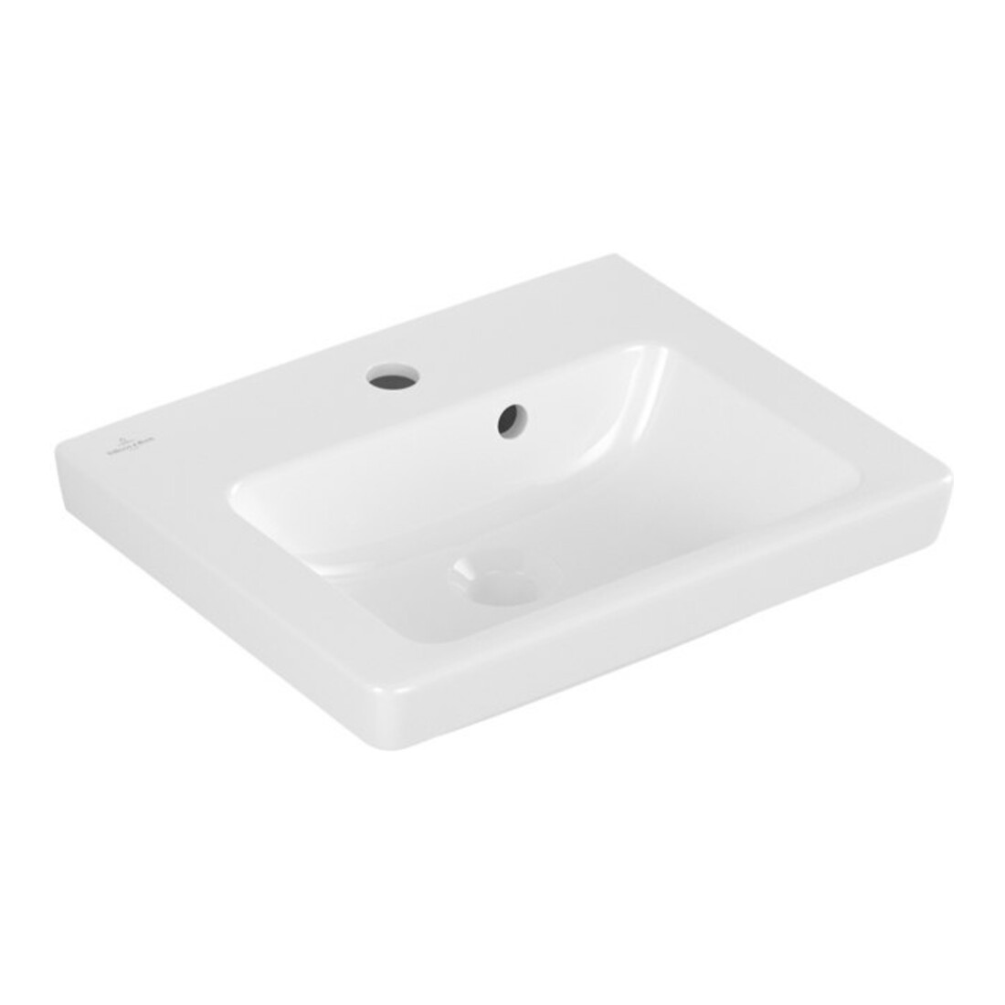 V&B Lavabo Subway 2.0 45x37 cm, blanc, avec trou de robinet, trop-plein
