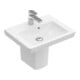 V&B Lavabo Subway 2.0 50x40cm, blanc C+, avec trou de robinet, trop-plein