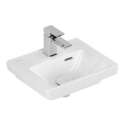 V&B Lavabo Subway 3.0 37x30,5 cm, angle, avec trop-plein, blanc C-plus