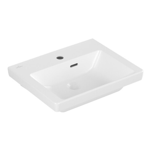 V&B Lavabo Subway 3.0 50x40cm, carré, avec trop-plein, blanc brillant C+
