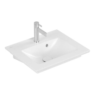V&B Lavabo VENTICELLO 50x42 cm, avec trou robinet, avec trop-plein, blanc pierre C-plus