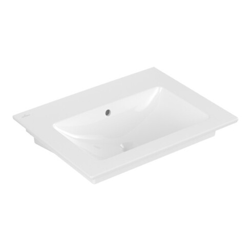 V&B Lavabo VENTICELLO 65x50cm, sans trou de robinet, avec trop-plein, blanc