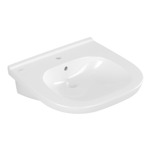 V&B Lavabo VICARE 56x55 cm, avec trou de robinet, trop-plein, blanc