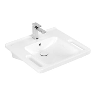 V&B Lavabo Vicare 60x55 cm, avec robinet, avec trop-plein, blanc C-plus