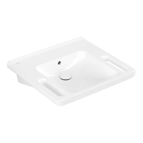 V&B Lavabo Vicare 60x55 cm, sans trou robinet, avec trop-plein, blanc