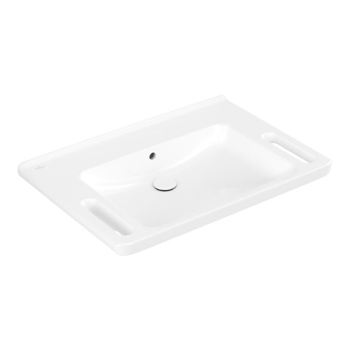 V&B Lavabo Vicare 80x55 cm, sans robinet, avec trop-plein, blanc A-bac C+