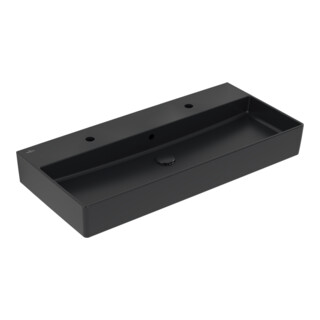 V&B Memento 2.0 Lavabo 100x47 cm, 2 trous robinet, avec trop-plein, C-plus bleu pâle