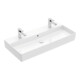 V&B Memento 2.0 Lavabo 100x47 cm, 2x trou robinet, avec trop-plein, blanc alpin-3