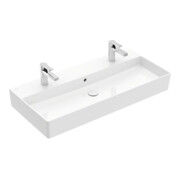 V&B Memento 2.0 Lavabo 100x47 cm, 2x trou robinet, avec trop-plein, blanc alpin-3