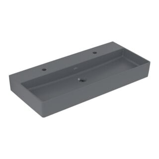 V&B Memento 2.0 Lavabo 100x47 cm, 2xTrous de robinet, sans trop-plein, graph. C+