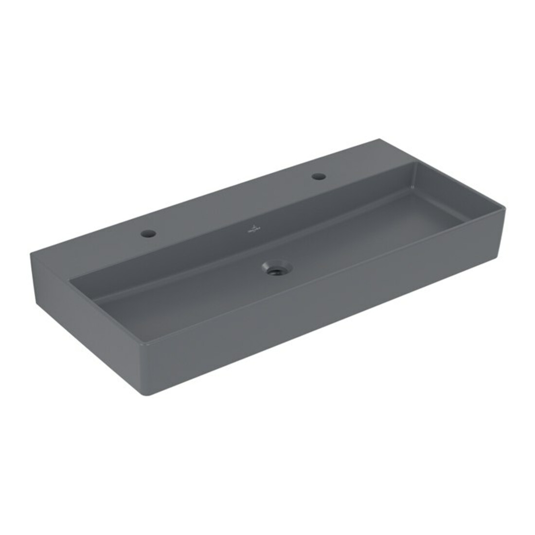 V&B Memento 2.0 Lavabo 100x47 cm, 2xTrous de robinet, sans trop-plein, graph. C+