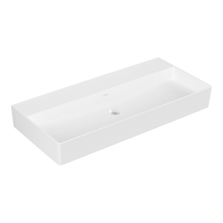 V&B Memento 2.0 Lavabo 100x47 cm, fermé, sans trop-plein, blanc alpin