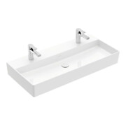 V&B Memento 2.0 Lavabo 100x47 cm, gs, 2x trou robinet, sans trop-plein, blanc alp C+-3