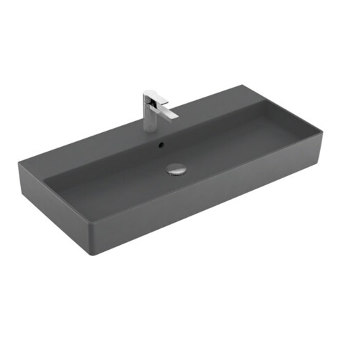 V&B Memento 2.0 Lavabo 100x47 cm, gs, robinet, avec trop-plein, graph. C+