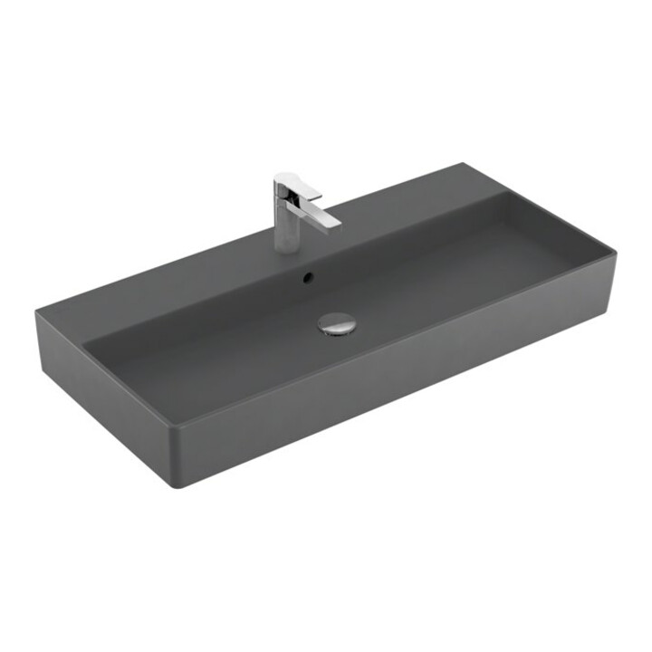 V&B Memento 2.0 Lavabo 100x47 cm, gs, robinet, avec trop-plein, graph. C+