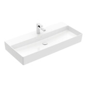 V&B Memento 2.0 Lavabo 100x47 cm, gs, robinet, sans trop-plein, blanc alpin-3