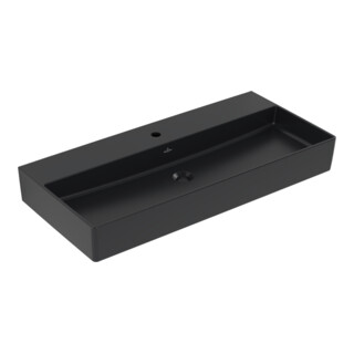 V&B Memento 2.0 Lavabo 100x47 cm, gs, robinet, sans trop-plein, bleu C+