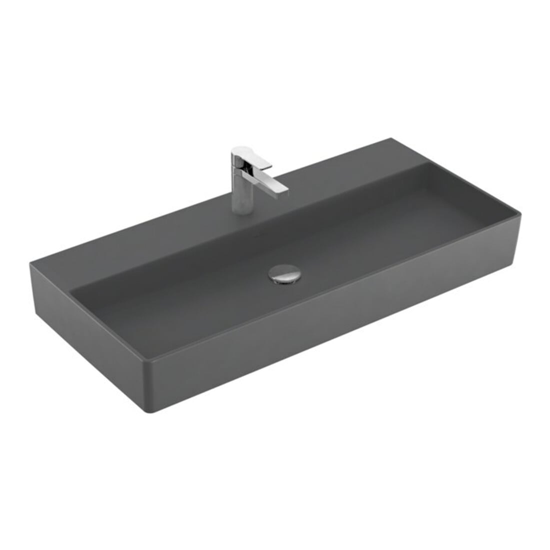 V&B Memento 2.0 Lavabo 100x47 cm, gs, robinet, sans trop-plein, graph. C+