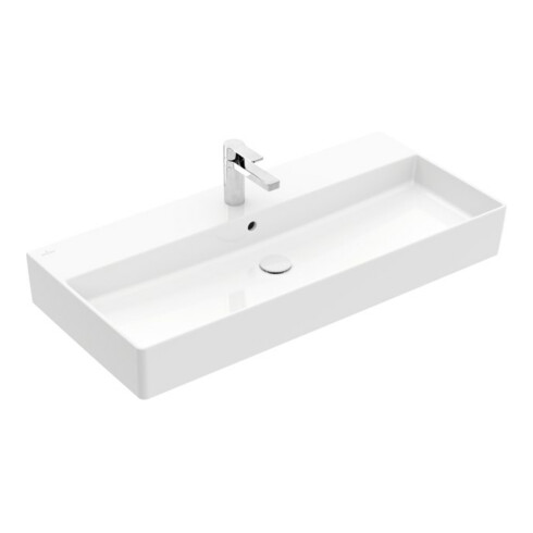 V&B Memento 2.0 Lavabo 100x47 cm, mit Hahnloch, mit Überlauf, blanc alpin C-plus