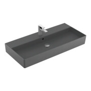 V&B Memento 2.0 lavabo 100x47 cm, robinet, avec trop-plein, graphite C-plus-3