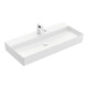 V&B Memento 2.0 Lavabo 100x47 cm, robinetterie, sans trop-plein, blanc brillant C-plus-3