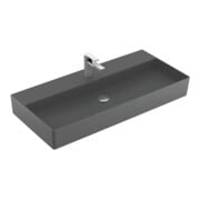 V&B Memento 2.0 Lavabo 100x47 cm, robinetterie, sans trop-plein, graphite C-plus-3
