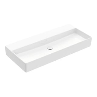 V&B Memento 2.0 Lavabo 100x47 cm, sans trop-plein, blanc alpin