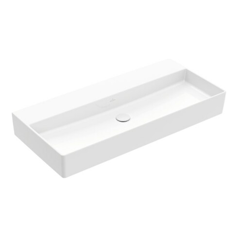 V&B Memento 2.0 Lavabo 100x47 cm, sans trop-plein, blanc alpin