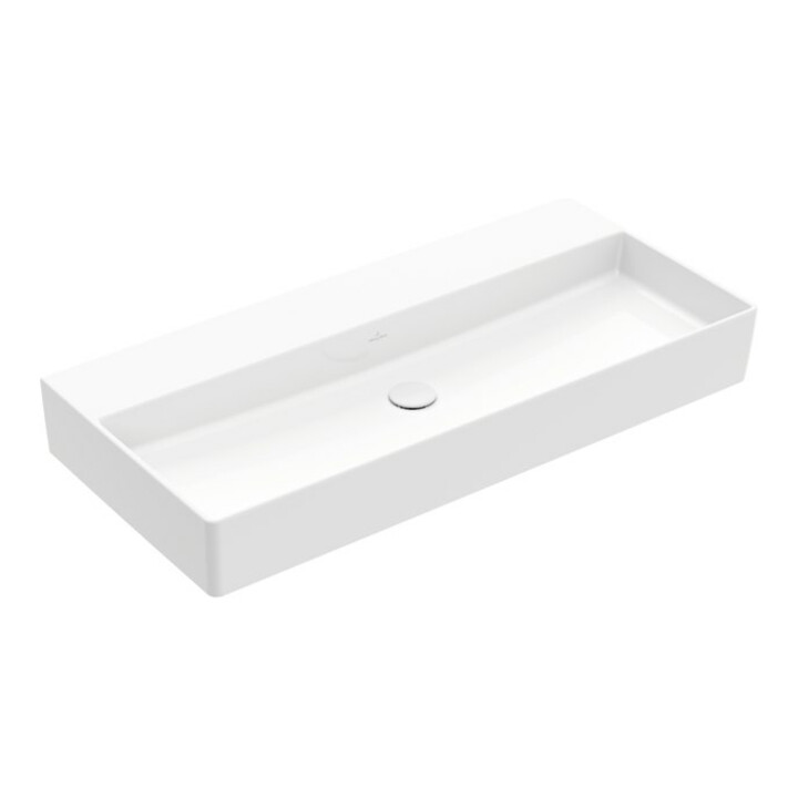 V&B Memento 2.0 Lavabo 100x47 cm, sans trop-plein, blanc alpin C-plus
