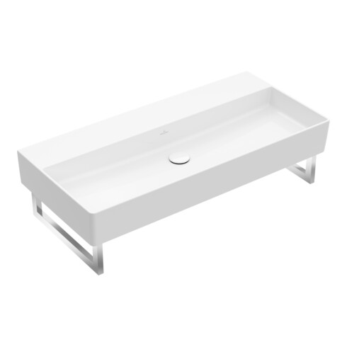 V&B Memento 2.0 Lavabo 100x47 cm, sans trop-plein, noir pur C-plus