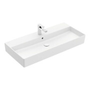 V&B Memento 2.0 Lavabo 100x47cm, robinetterie, avec trop-plein, blanc mat C-plus
