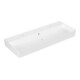 V&B Memento 2.0 Lavabo 120x47 cm, 2 trous robinet, avec trop-plein, blanc alpin C+-3