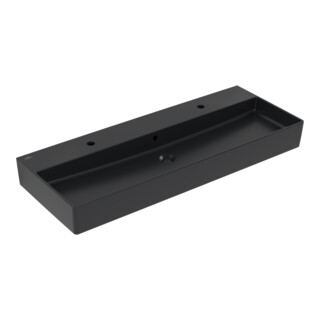 V&B Memento 2.0 Lavabo 120x47 cm, 2 trous robinet, avec trop-plein, bleu C-plus