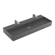 V&B Memento 2.0 Lavabo 120x47 cm, 2 trous robinet, avec trop-plein, graph. C+