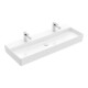 V&B Memento 2.0 Lavabo 120x47 cm, 2 trous robinet, sans trop-plein, blanc alp C+-1