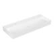 V&B Memento 2.0 lavabo 120x47 cm, 2x perçages robinet, sans trop-plein, blanc mat C+