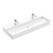 V&B Memento 2.0 Lavabo 120x47 cm, 2x trou robinet, sans trop-plein, blanc alp C+-3