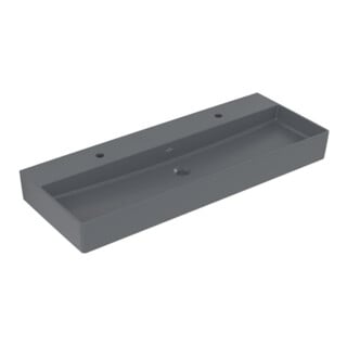 V&B Memento 2.0 Lavabo 120x47 cm, 2x trou robinet, sans trop-plein, graph. C+