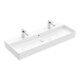 V&B Memento 2.0 Lavabo 120x47 cm, 2xTrous robinet, avec trop-plein, blanc alp C+-3