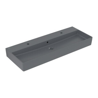 V&B Memento 2.0 Lavabo 120x47 cm, 2xTrous robinet, avec trop-plein, graph. C+