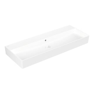 V&B Memento 2.0 lavabo 120x47 cm, avec trop-plein, blanc alpin C-plus