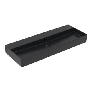 V&B Memento 2.0 Lavabo 120x47 cm, avec trop-plein, noir pur C-plus