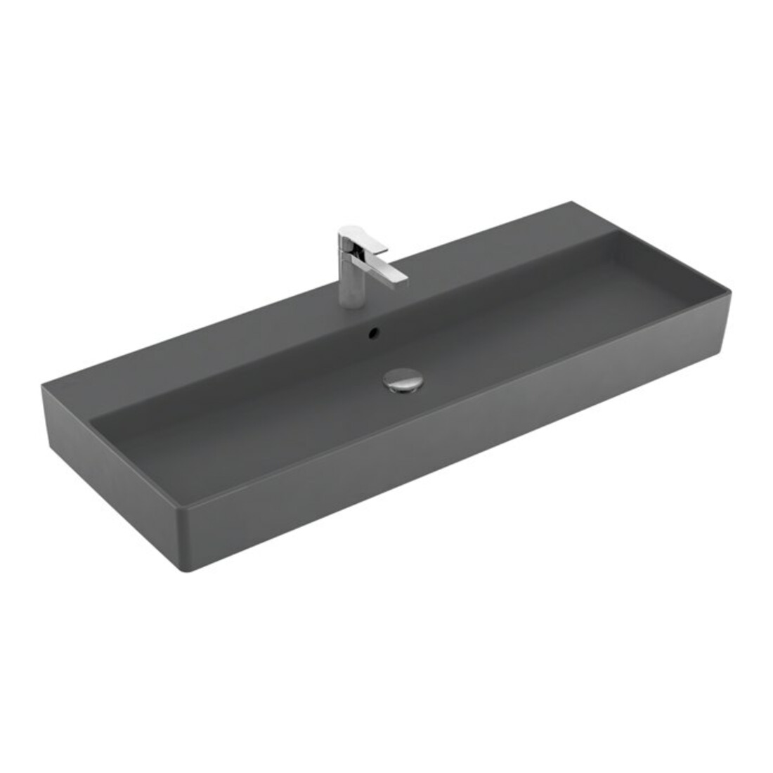 V&B Memento 2.0 Lavabo 120x47 cm, gs, robinet, avec trop-plein, graph. C+