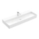 V&B Memento 2.0 Lavabo 120x47 cm, gs, robinet, sans trop-plein, blanc alp-1