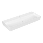 V&B Memento 2.0 Lavabo 120x47 cm, gs, robinet, sans trop-plein, blanc alp C+-3