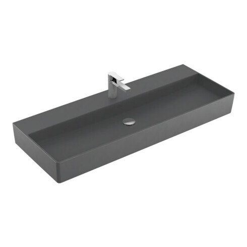 V&B Memento 2.0 Lavabo 120x47 cm, gs, robinet, sans trop-plein, graph. C+